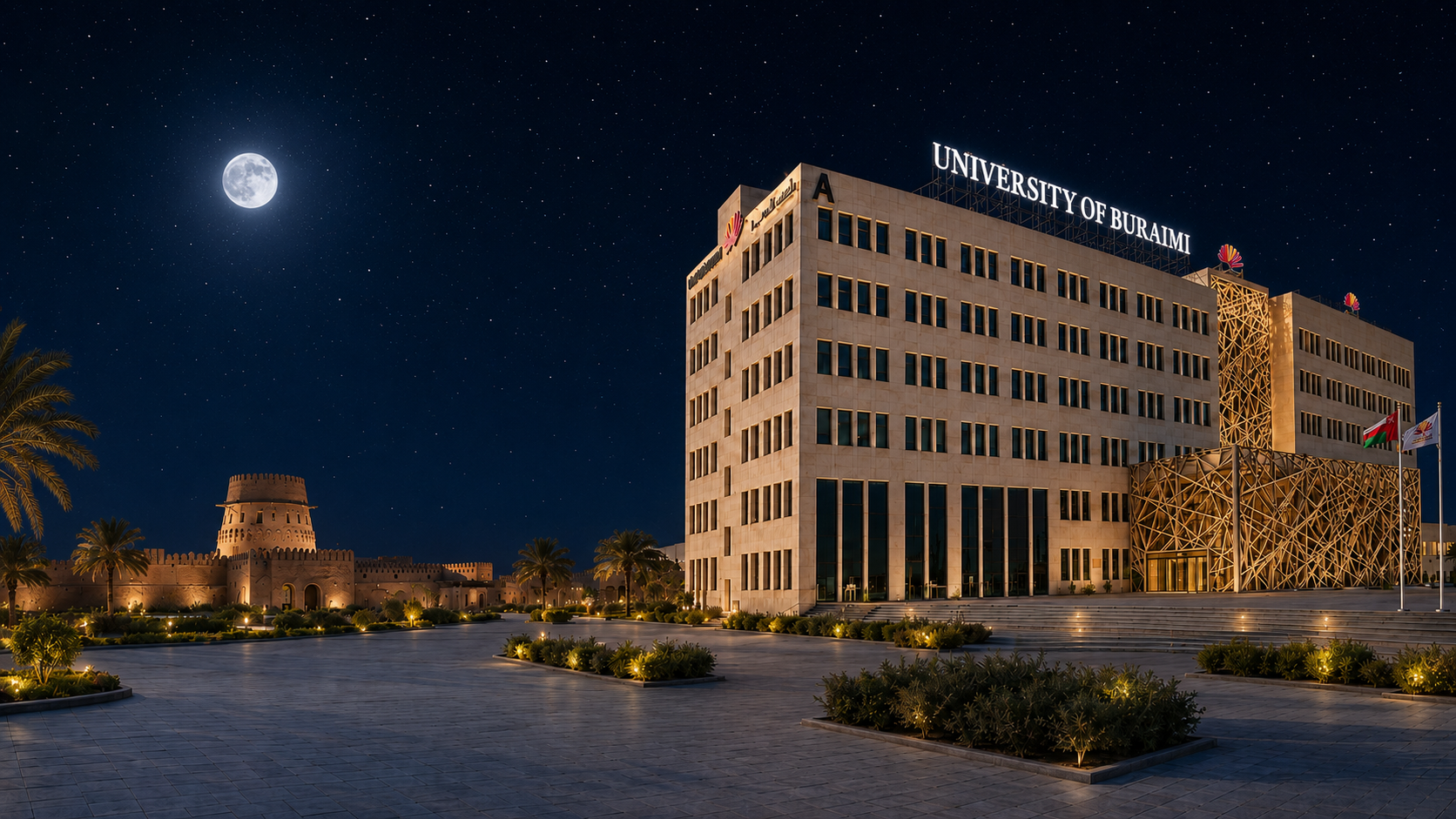 Suasana malam University of Buraimi